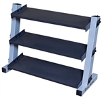 Body Solid GDR34 3 Tier Horizontal 34" Vinyl or Neoprene Dumbbell Rack Image