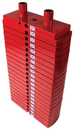 Body Solid HP200 Premium Red 200 lb Weight Stack Image