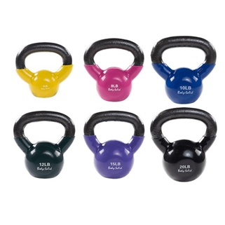 Body Solid KBVS70 Vinyl Coated Kettle Bells Set 5-20 lb. Image