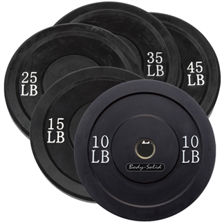 Body Solid Olympic Rubber Bumper Plate Set - 260 lbs Image