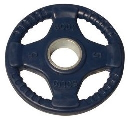 Body Solid ORTC5 Rubber Grip Olympic Plate 5 Lbs Dark Blue Image