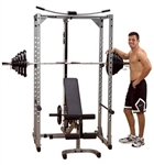 Body-Solid PPR200XP4 Powerline Power Rack w/Flat Incline Decline Bench Image