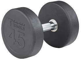 Body Solid SDP45 Rubber Round Dumbbell 45 Lb. Image