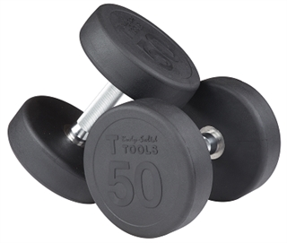 Body Solid SDPS550 Rubber Round Dumbbell Set 5 to 50 Lbs Image