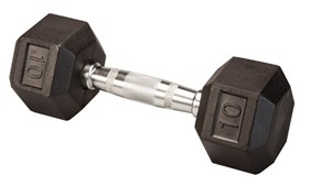 Body Solid SDR10 Rubber Coated Hex Dumbbell 10 Lbs Image