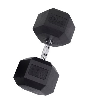 Body Solid SDR110 Rubber Coated Hex Dumbbell 110 Lbs Image