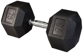 Body Solid SDR75 Rubber Coated Hex Dumbbell 75 Lbs Image