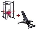 Body-Solid SPR1000P2 Commercial Power Rack + Adjustable Bench Image
