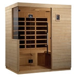 GoldenDesigns DYN-5830-01 Bilbao 3 Person Ultra Low EMF FAR Infrared Sauna | Image