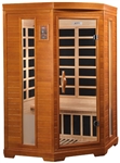 GoldenDesigns DYN-6225-02 Elite Dynamic Heming Elite 2-person Corner Ultra Low EMF FAR Infrared Sauna | Image