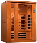 GoldenDesigns DYN-6336-03 FS Dynamic Lugano 3-Person Full Spectrum  Near Zero EMF FAR Infrared Sauna | Image