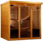 GoldenDesigns DYN-6996-01 Elite Dynamic Monaco 6-person Ultra Low EMF FAR Infrared Sauna | Image