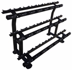 French Fitness 3 Tier Saddle 12 Pair Dumbbell Rack Image