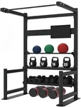 French Fitness 4 Tier Storage Squat Rack Pull Up Image