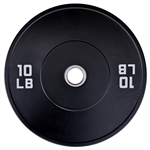 French Fitness Olympic Black Bumper Plate 10 lbs - Blank Image