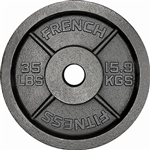 French Fitness Cast Iron Olympic Weight Plate Version 1 35 lbs Image