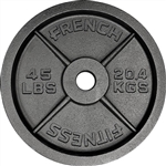 French Fitness Cast Iron Olympic Weight Plate Version 1 45 lbs Image