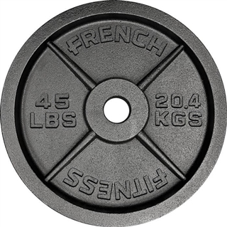 French Fitness Cast Iron Olympic Weight Plate Version 1 45 lbs Image