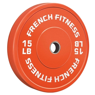 French Fitness Olympic Colored Bumper Plate 15 lbs Image