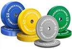 French Fitness Olympic Colored Bumper Plate Set 230 lbs Image