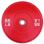 French Fitness Olympic Colored Bumper Plate 55 lbs - Blank Image