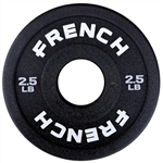 French Fitness Competition Urethane Bumper Plate 2.5 lb Black Image