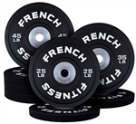 French Fitness Competition Urethane Bumper Plate 300 lb Black Image