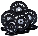 French Fitness Competition Urethane Bumper Plate 340 lb Black Image