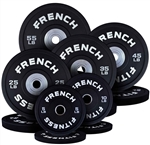 French Fitness Competition Urethane Bumper Plate 350 lb Black Image