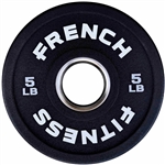 French Fitness Competition Urethane Bumper Plate 5 lb Black Image