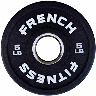 French Fitness Competition Urethane Bumper Plate 5 lb Black Image