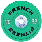 French Fitness Competition Urethane Bumper Plate 25 lb Colored (Green) Image