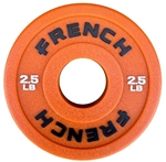 French Fitness Competition Urethane Bumper Plate 2.5 lb Colored (Orange) Image