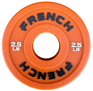 French Fitness Competition Urethane Bumper Plate 2.5 lb Colored (Orange) Image