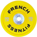 French Fitness Competition Urethane Bumper Plate 35 lb Colored (Yellow) Image