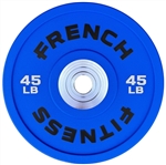 French Fitness Competition Urethane Bumper Plate 45 lb Colored (Blue) Image