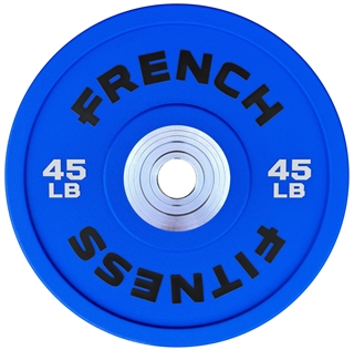 French Fitness Competition Urethane Bumper Plate 45 lb Colored (Blue) Image