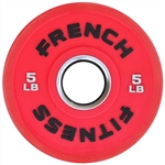 French Fitness Competition Urethane Bumper Plate 5 lb Colored (Red) Image