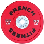 French Fitness Competition Urethane Bumper Plate 55 lb Colored (Red) Image