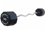 French Fitness EZ Curl Urethane Barbell 125 lbs - Single Image