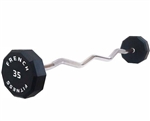 French Fitness EZ Curl Urethane Barbell 35 lbs - Single Image