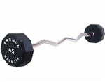 French Fitness EZ Curl Urethane Barbell 45 lbs - Single (New)