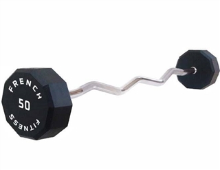 French Fitness EZ Curl Urethane Barbell 50 lbs - Single Image