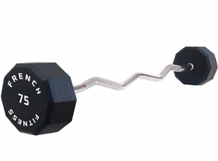 French Fitness EZ Curl Urethane Barbell 75 lbs - Single Image