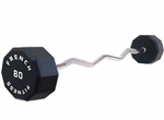 French Fitness EZ Curl Urethane Barbell 80 lbs - Single Image