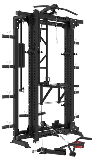 French Fitness Folding Cable Power Rack / Cage  - Black Image