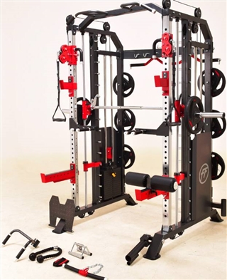 French Fitness FSR50 Dual Cable & Smith Rack Home Gym Image