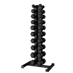 French Fitness Free Standing Vertical Dumbbell Rack 5-50 lbs, 10 Pairs Image