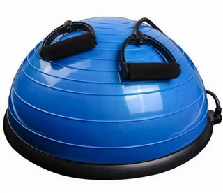 French Fitness Half Ball Balance Trainer w/Resistance Bands Image