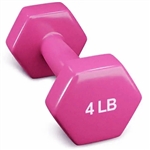 French Fitness Colorful Hex Vinyl Dumbbell 4 lbs - Single Image